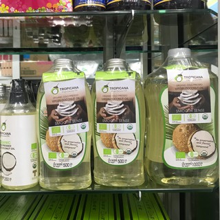 Tropicana น้ำมันมะพร้าวสกัดเย็นออร์แกนิก  500 ml / 1000 ml Organic Cold Pressed Virgin Coconut Oil