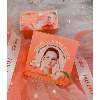 No.1077&amp; No.1078 Kiss Beauty Eye Mask อายมาร์ค มาร์คใต้ตา Peach &amp; Rose 60pcs เติมความชุ่มชื่นให้ผิวใต้ตาที่หมองคล้ำ