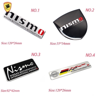 Nismo โลโก้โลหะรถป้ายสติกเกอร์อัตโนมัติด้านหลังสัญลักษณ์ Trunk Scratch Blocking Badge Decal อุปกรณ์เสริม for Nissan Terra Navara Almera Patrol Royale X - Trail Sylphylphy Juke Leaf