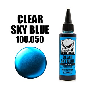 Skull Color 050 Clear Sky Blue สีสูตร Acrylic ผสมสำเร็จสำหรับแอร์บรัช ขนาด 60ml.