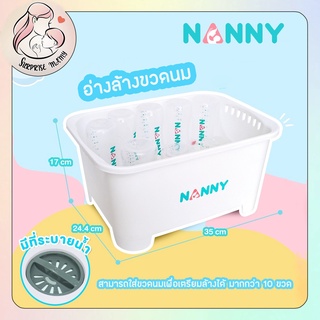 NANNY (Microban) อ่างล้างเอนกประสงค์ และอ่างล้าง Microban อ่างล้างขวดนม อ่างล้างของใช้ลูกน้อย มีรูระบายน้ำไม่ต้องยกเท