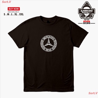 Sort.V 2022 เสื้อยืดพิมพ์ลายโลโก้ Mercedes Benz สําหรับผู้ชาย เสื้อยืดผ้าฝ้าย 100%