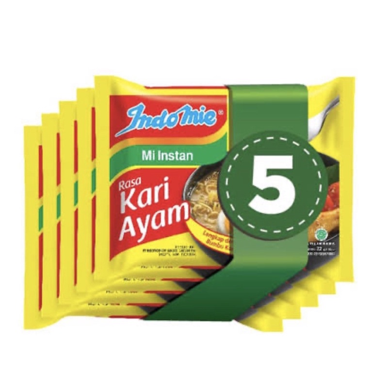 Indonesia Indomie Instant Noodles Curry Chicken Flavor ( Rasa Kari Ayam )