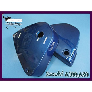 SUZUKI A100 AS100 A80 AS80 "BLUE" SIDE COVER SET PAIR (LH&amp;RH)  // ฝากระเป๋าข้าง ฝาปิดข้างรถ สีฟ้า สินค้าคุณภาพดี