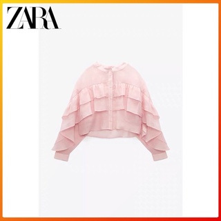 Zara ฤดูใบไม้ผลิ ใหม่ เสื้อโรแมนติก ผู้หญิง หลายชั้น 15369541347