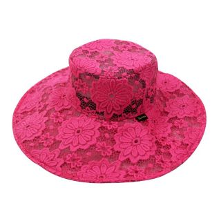 ATIPA หมวกปีกกว้างพิเศษลายลูกไม้สุดหวาน  Madame Audrey Lace (Pink)