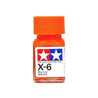 สีสูตรอีนาเมล TAMIYA X-6 Orange (10 ml)