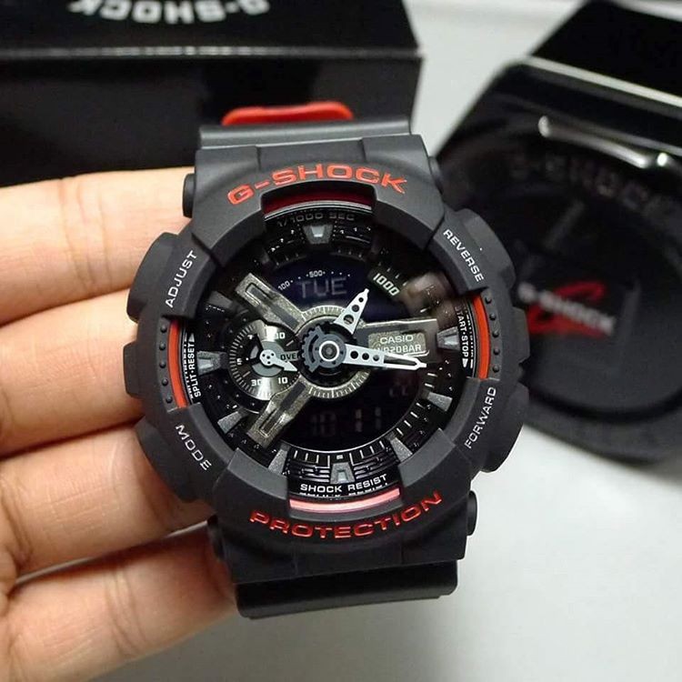 นาฬิกาข้อมือ CASIO G-SHOCK รุ่น GA-110HR-1 Black&amp;RED Series ของแท้ 100%