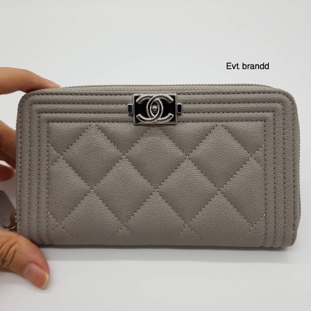 New chanel zippy wallet medium 6 grey caviar Hl28