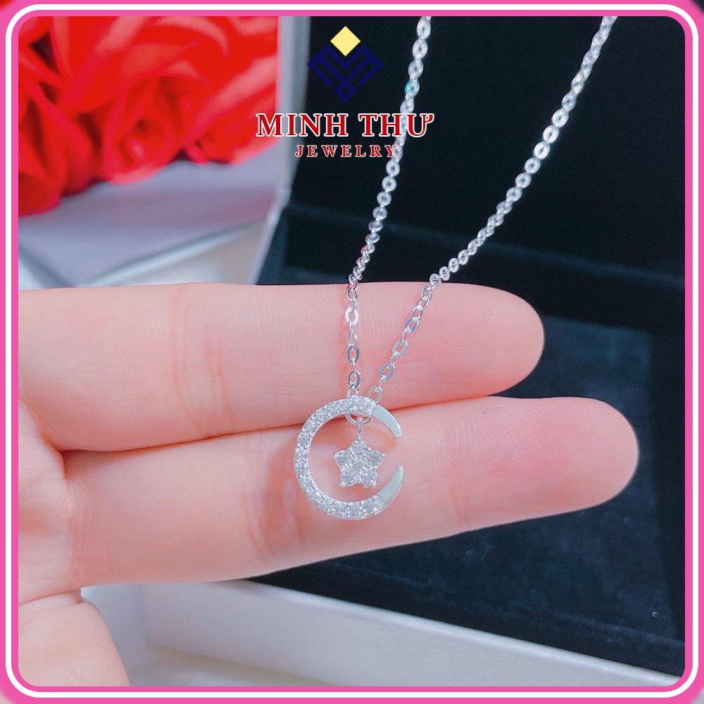 สร้อยคอผู้หญิงเงินแท้ 925 พร้อมแหวนดาวพร้อมหิน MINH THU JEWELRY MTD8055