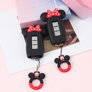 เคสกุญแจรีโมทรถยนต์ ซิลิโคน ลายการ์ตูนมินนี่ สําหรับ Mitsubi…