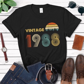 เสื้อยืด ลาย 1988 34Th ของขวัญวันเกิด สไตล์วินเทจ คลาสสิก สําหรับผู้ชาย 34 ปี 80S