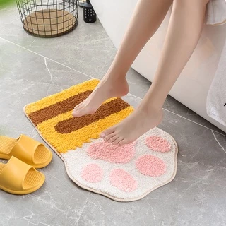 Goody Home พรมเช็ดเท้า ขนาด 40*60 Cm. นุ่มสบาย มีแผ่นตาข่ายกันลื่นด้านล่างของพรม