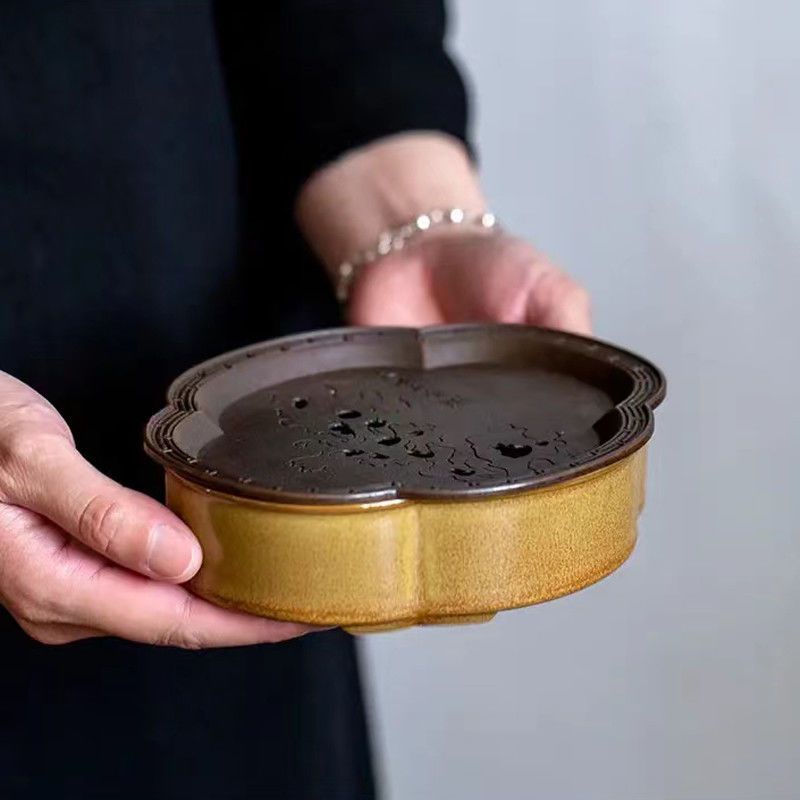 Begonia pot bears old Taihu stone dry tea tray dry bubble tray water storage tea tray tea ceremony