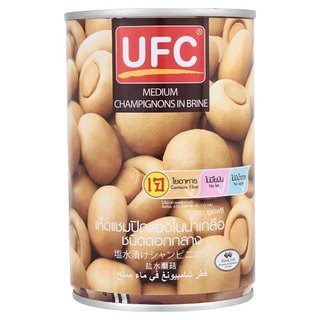 🔥ลดตาแตก🤩!! ยูเอฟซี เห็ดแชมปิญองในน้ำเกลือ ชนิดดอกกลาง สูตรเจ 425กรัม UFC Medium Champignons In Brine 425g