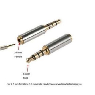 Gold 2.5 mm Female to 3.5 mm Male Audio Stereo Headphone Converter Adapter(Intl)