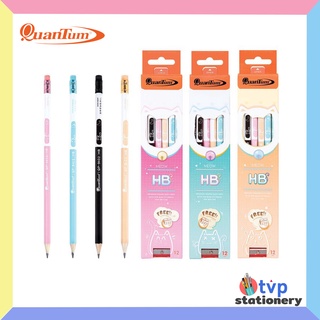 Quantum ดินสอ ดินสอดำ แฟนซี QP9402 HB สุ่มสี จำนวน 12 แท่ง