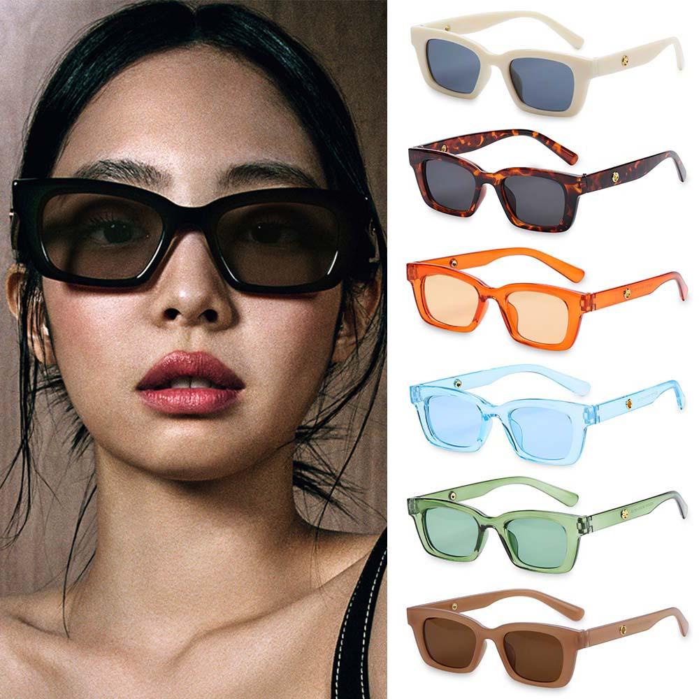 ERICH 90s Vintage Rectangle Sunglasses Cool Outdoor Eyewear Retro
