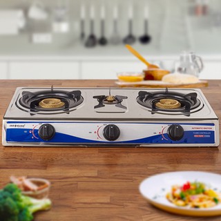 ชุดเตาแก๊ส 3 หัว Kitchen Triple Heads Gas Stove