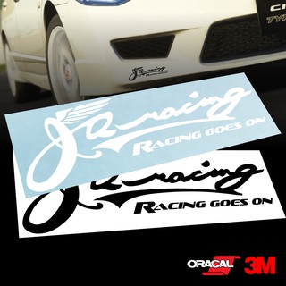 สติ๊กเกอร์ แต่งรถ HONDA JS RACING RACING GOES ON JS racing