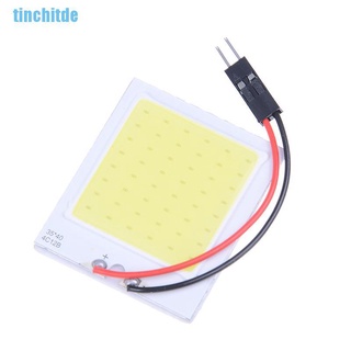 [Tinchitde] หลอดไฟ Led 48 Smd Cob 3W 12V แสงสีขาว สําหรับติดตกแต่งภายในรถยนต์