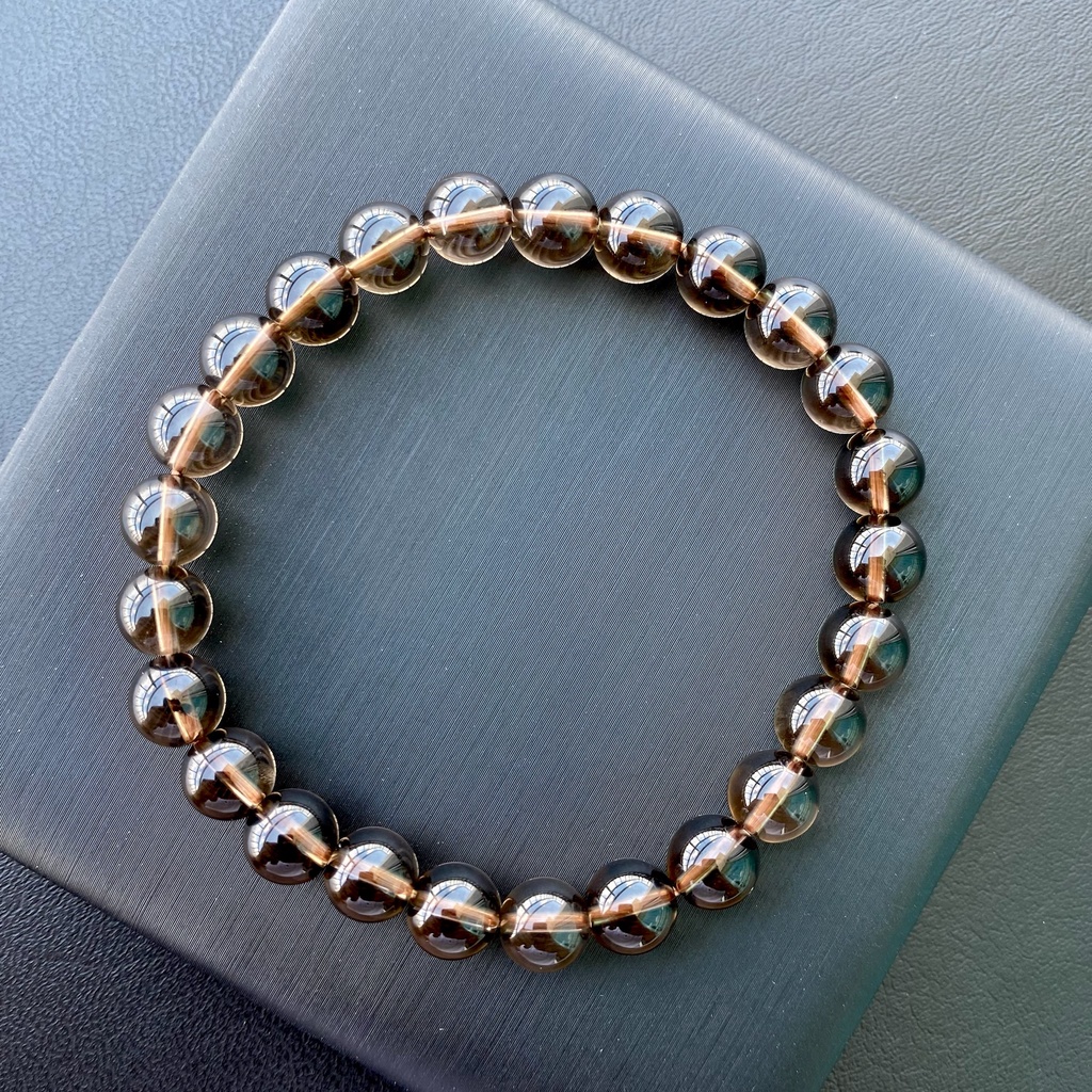 กำไลหินแท้ สโมคกี้ควอตซ์ (Smoky Quartz) 6-8mm