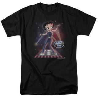 [S-5XL]เสื้อยืดแขนสั้นลําลอง คอกลม ทรงหลวม ลาย Betty Boop Pop Star American Idol สไตล์เกาหลี สําหรับผู้ชาย