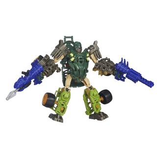 Transformers Construct-Bots Dinobot Warriors Autobot Hound and Wide Load Dino (Green)