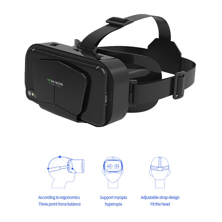 VRHead Mounted 3D Virtual Reality VR Glasses Mobile hone Movie Game ...