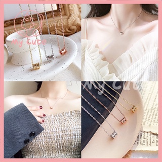 My Cute เครื่องประดับแฟชั่นสตรี สร้อยคอโซ่สีทอง ประดับจี้ขนาดเล็ก