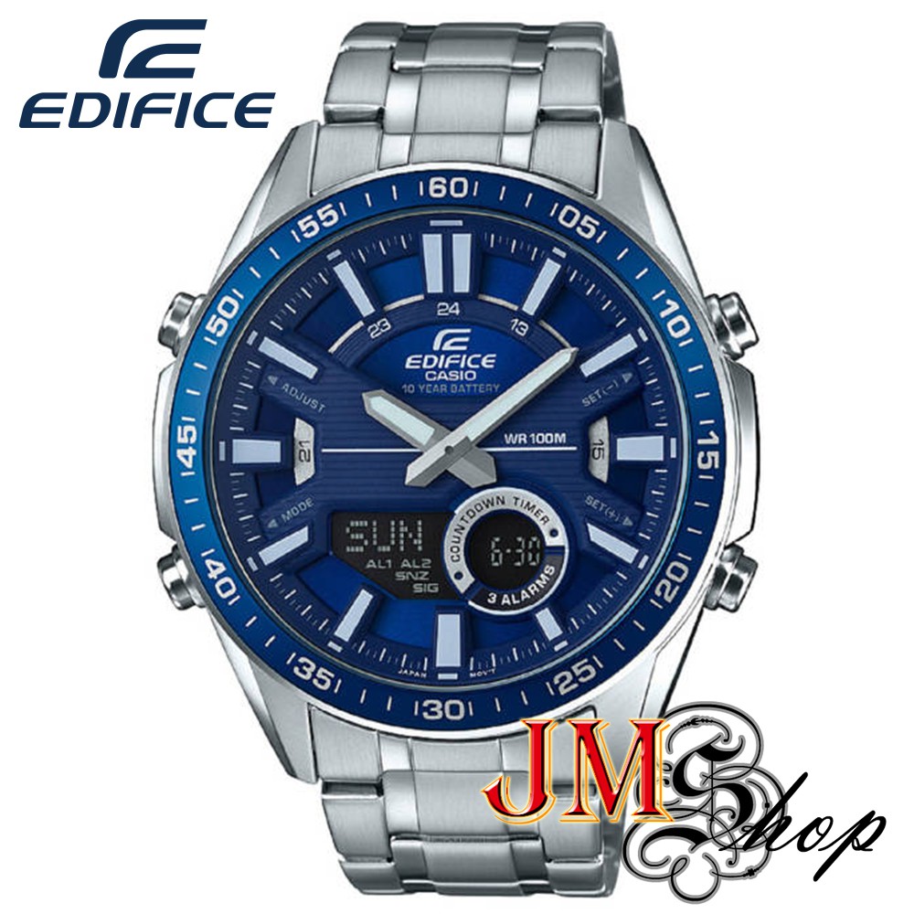 Casio Edifice นาฬิกาข้อมือผู้ชาย สายสแตนเลส รุ่น EFV-C100D-2AVDF (Blue)