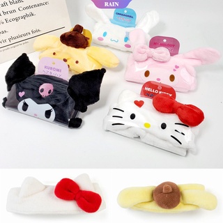 ที่คาดผม ผ้ากํามะหยี่ขนนิ่ม ลายการ์ตูนอนิเมะ Cinnamoroll My Melody Hello Kitty Pom Pom Purin เครื่องประดับ สําหรับเด็กผู้หญิง [RAIN]