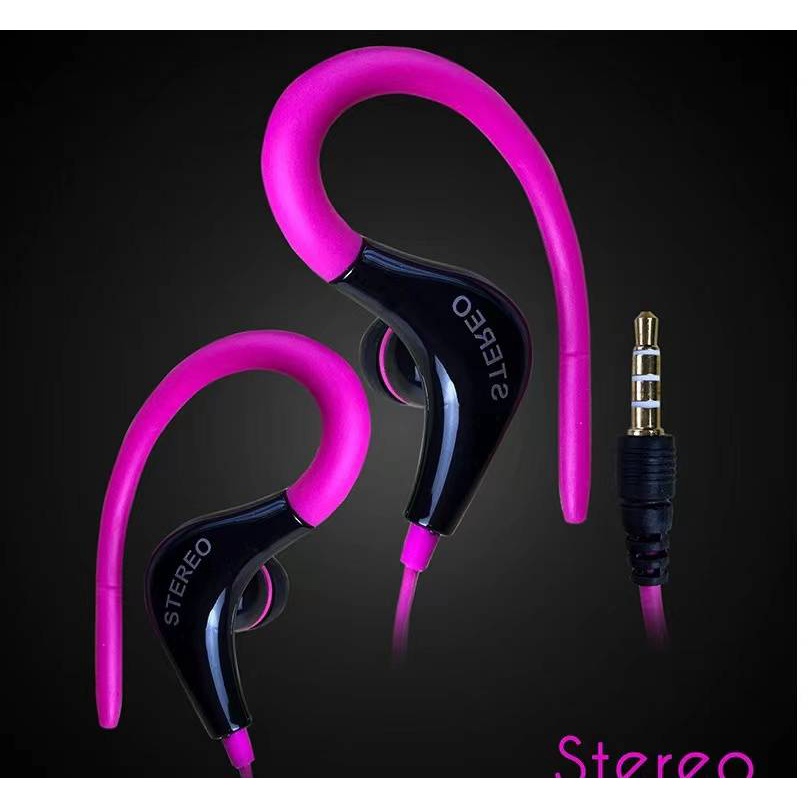 หูฟังโทรศัพท์มือถือแบบแขวนหู เสียงเบสสเตอริโอพร้อมไมโคโฟน หูฟัง3.5 ทั่วไป