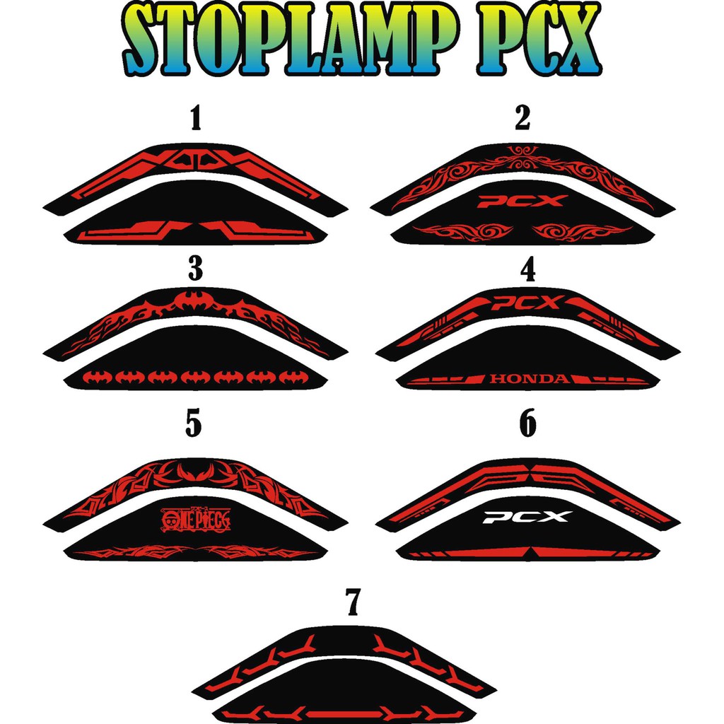 Pcx 150 ไฟท้าย STOPLAMP สติ๊กเกอร์พร้อม motif สุดเท่