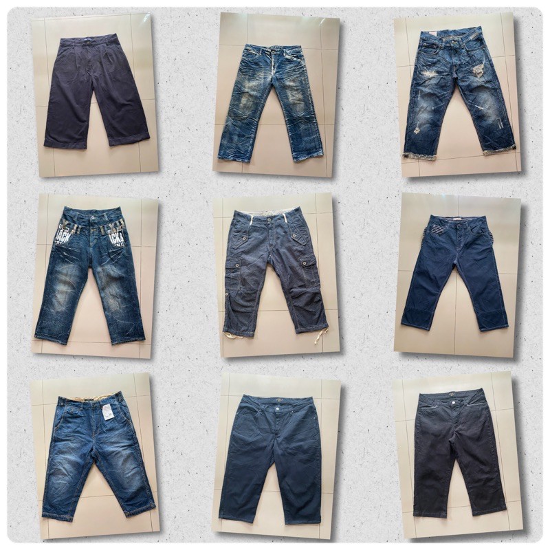 กางเกงยีนส์ ขา 4,5 ส่วน หลายแบรนด์ สภาพ 90% Up 📌พิจารณา Size ก่อนสั่งนะคะ ของมีแค่ Size ละ 1 ตัว