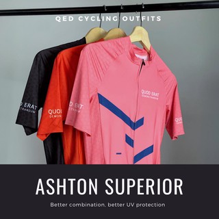 เสื้อจักรยาน QED รุ่น Ashton Superior มี 3 สี black, pink, red