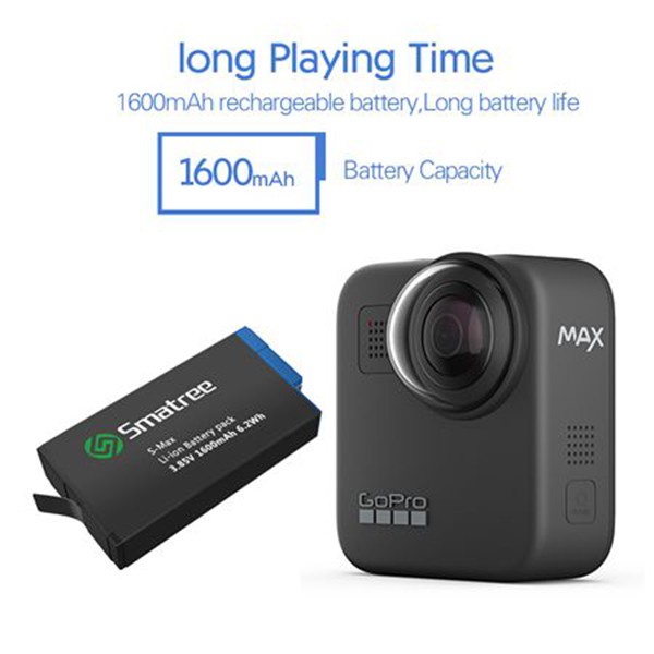 GoPro MAX SMATREE Battery x 2 รับประกัน 1 ปี By Aquapro
