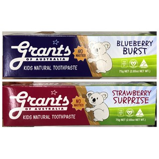 GRANTS OF AUSTRALIA ยาสีฟันเด็กบลูเบอรี่ สตอว์เบอร์รี 75g.