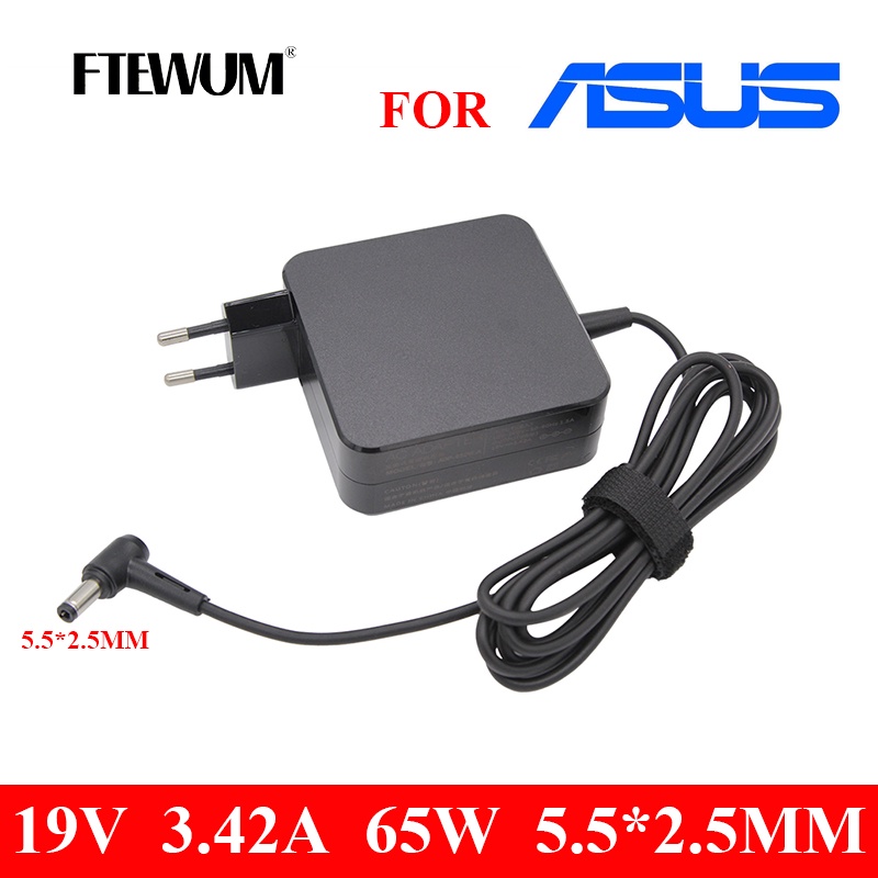 FTEWUM 19V 3.42A 65W 5.5*2.5mm EU AC Charger Laptop DC adapter ADP-65DW For ASUS x450 X550C x550v w5