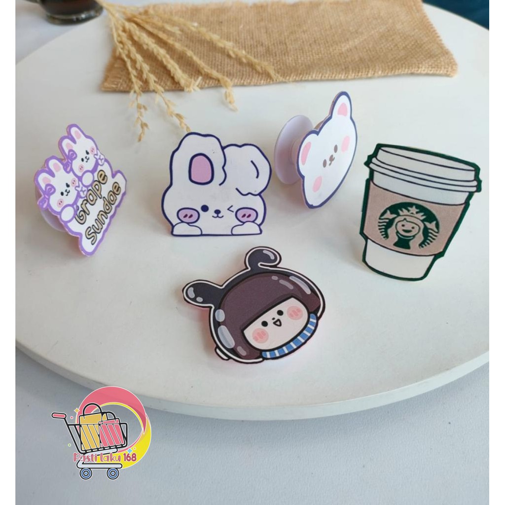 Poping socket ที่วางโทรศัพท์ candy ซิลิโคนตัวอักษร 3D PL1324