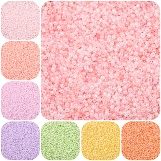 660ชิ้น2มิลลิเมตรหลายสีโฮมเมดครีมที่มีสีสันหลวมแก้วเมล็ดลูกปัดสําหรับเครื่องประดับ ทําเอง ทําสร้อยข้อมือต่างหู
