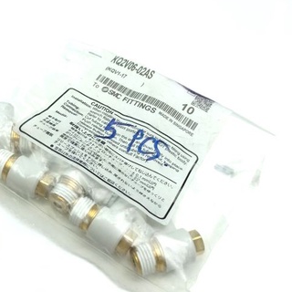 พร้อมส่ง,(A)Unused, KQ2V06-02AS FITTING ,ฟิตติ้ง สเปค 5pcs/pack ,SMC (66-002-371)