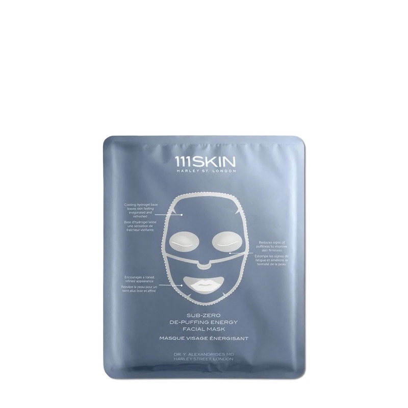 ส่งฟรี แบ่งขาย 111Skin Sub-Zero De-Puffing Energy Facial Mask 1แผ่น exp.21/07/2023