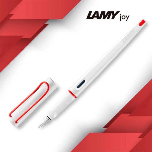 ของแท้ 💯 % Lamy Joy Fountain Pen White with Red Clip 2019 (ขาวคลิปแดง)