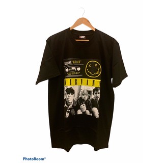 เสื้อยืดผ้าฝ้ายพรีเมี่ยมเสื้อวงดนตรี Nirvana เสื้อวินเทจ เสื้อยืดคอกลมถูก ผ้าดี มีอยู่จริง