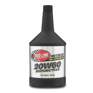 น้ำมันเครื่องRed Line มอเตอร์ไซค์ 4T Red Line Motor Cycle Oil 20W60 ขวด 1 quart(ประมาณ0.95ลิตร)