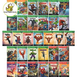 ใหม่พร้อมส่ง ชุดใหญ่ไฟกระพริบ Marvel World of Reading Pre1L1L2  (31 Books Set)