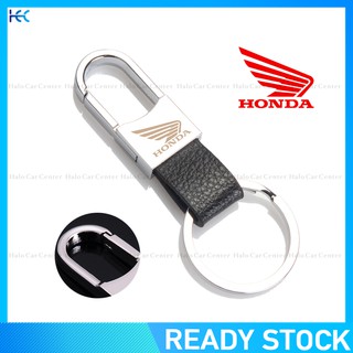 【Ready Stock】 Leather Strap Keyring Motorcycle Keychain Car keychain for Honda Motor