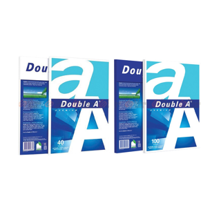 กระดาษถ่ายเอกสาร Double A ขนาด A4 80แกรม 90แกรม 40แผ่น 100แผ่น