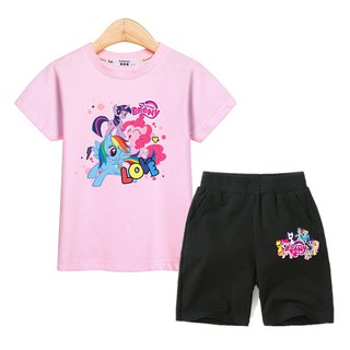 My Little Pony tee+ shorts Girls set เสื้อยืดเด็ก + กางเกงขาสั้น